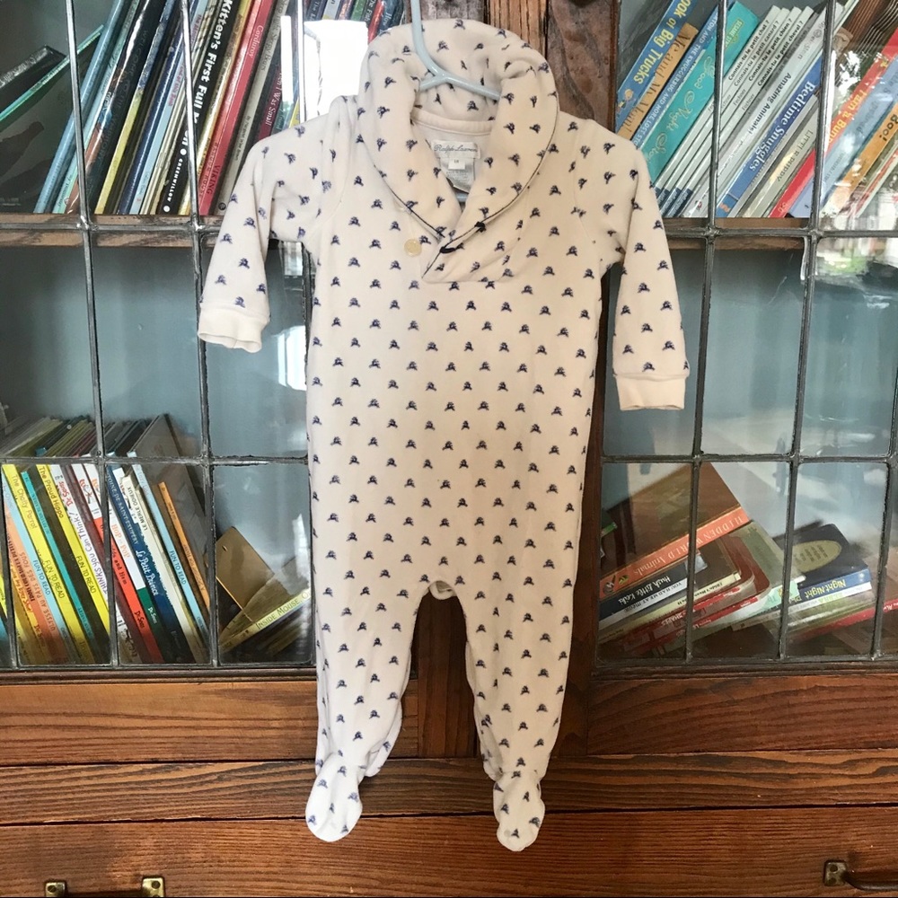 Ralph Lauren Footed Baby Romper